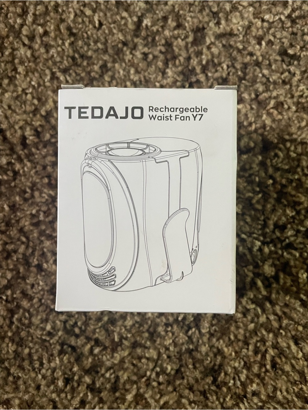 TEDAJO Rechargeable Waist Fan Y7 - White Packaging